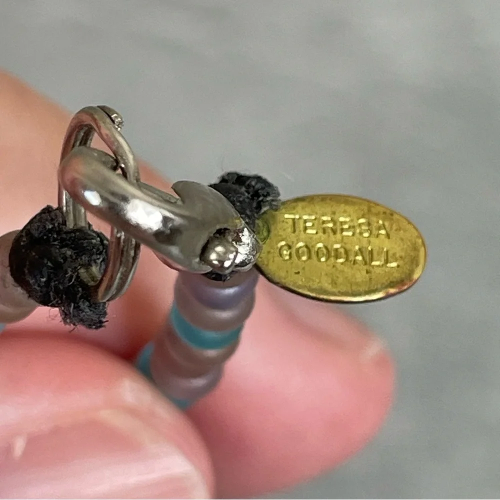 Vintage “Sea Glass” Pastel Blue Green Purple and Pink Beaded Necklace - Picture 3 of 4